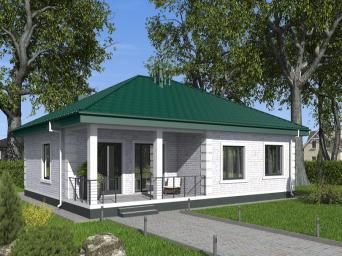 Одноэтажный с террасой, тремя спальнями и кухней-гостиной